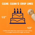 thumbnail image 4 of Birthday Cake Rubber Stamp for Stamping Crafting Planners - 1/2 Inch Mini, 4 of 4
