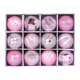 thumbnail image 1 of Ounissouiy Paquete de 12 bolas de Navidad Árbol de pared Festival de vacaciones Atmósferas Decoraciones Fiesta temática Adornos de interior Kits de decoración para fiestas Rosado, 1 of 6