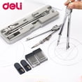 thumbnail image 3 of Stainless Steel Multifunctional Drafting Drawing Compass Math Geometry 2/4/5/6 pcs/set Circles Tool Durable School Supplies No.8600-2sets, 3 of 6