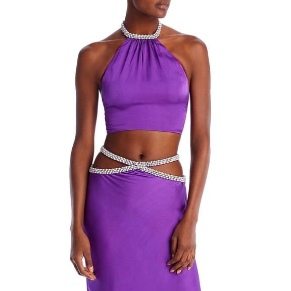 Yaura Women's Fife Embellished Crop Top Size 6 B4HP