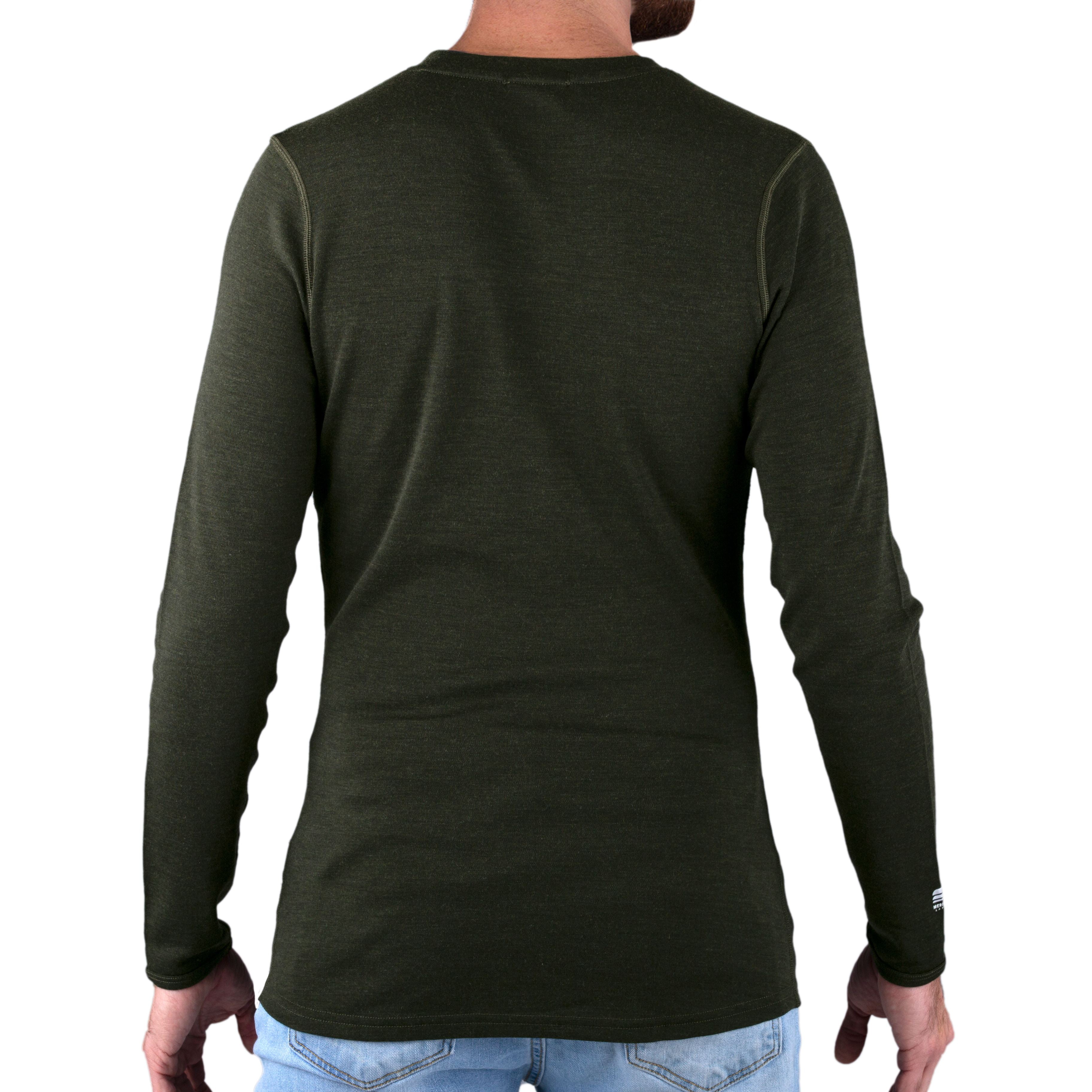 MERIWOOL Mens Base Layer - 100% Merino Wool Midweight Long Sleeve Thermal  Shirt 
