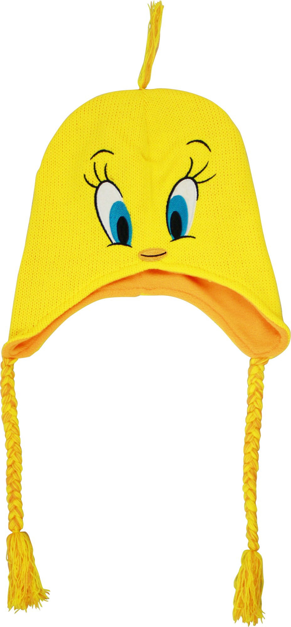 NEW Toddler Girls Beanie Hat Mittens Set Tweety Pie Bird Yellow Cap Winter Snow 