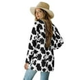 thumbnail image 3 of SCRAWLGOD Cow Print Women Cardigans Lightweight Long Cardigans for Women with Pockets Washable Activewear Women Jacket Long Sleeve Cardigan Coat for Women Walks Size S, 3 of 7