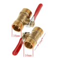 thumbnail image 2 of ZheElen Valve à Boisseau Sphérique en Laiton Fileté Polyvalent pour Usages Multiples MM 16mm Rouge 1Set, 2 of 6