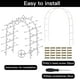 thumbnail image 3 of Arco de boda de metal RUBFAC para plantas trepadoras, 140 x 240 cm, 3 of 7