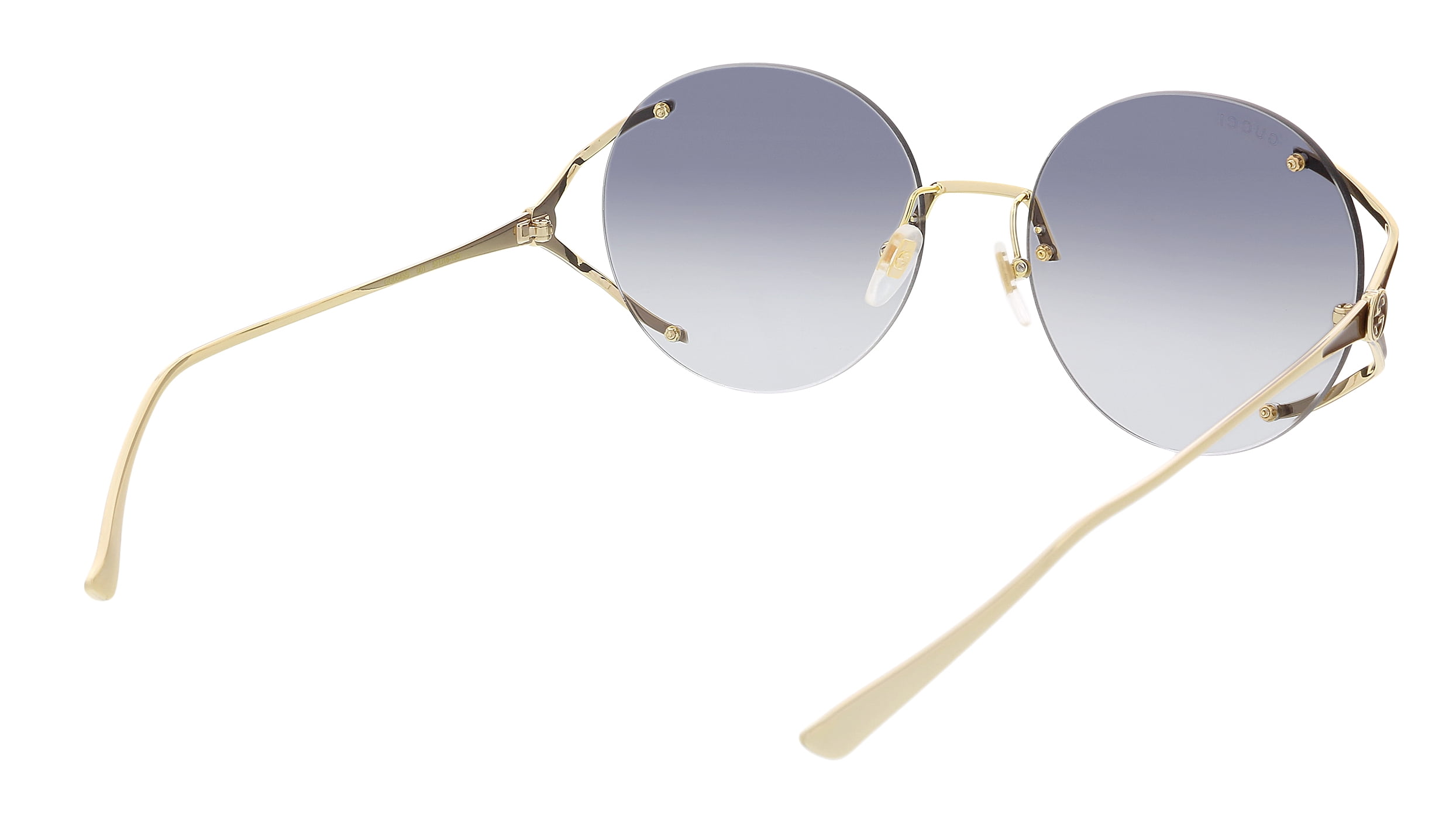 Gucci Grey Gradient Round Ladies Sunglasses GG0645S 001 57