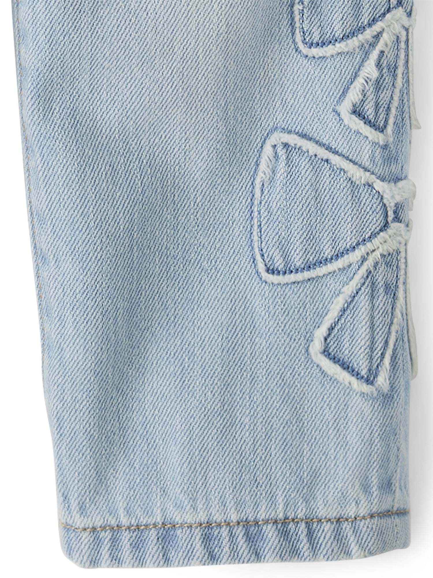 The Children's Place Toddler Girls Applique Bow Slouchy Jeans, Sizes 12M-5T