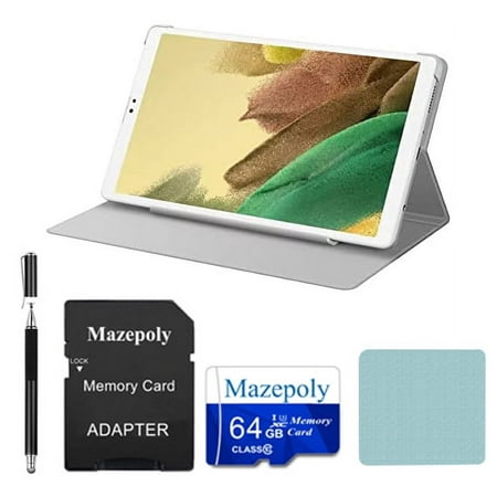 Samsung Galaxy Tab A7 Lite 8.7-inch (1340x800) WiFi Tablet Bundle, Octa-Core Mediatek MT8768T Processor, 3GB RAM, 32GB Storage, Android Q, Silver with Mazepoly Accessories