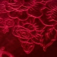 thumbnail image 3 of Townhouse Super Soft Floral Embossing Weighted Blankets Solid Design Warm Heavy Blanket, 1 ply Jumbo Size (Burgundy), 3 of 8