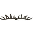 thumbnail image 4 of Cast Iron Western Rustic Comical Deer With Large Antlers 12-Peg Wall Hook Decor, 4 of 6