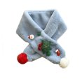 thumbnail image 1 of Bufanda de cuello cálida y agradable para la piel con dibujos animados de invierno navideños para niños, 1 of 5