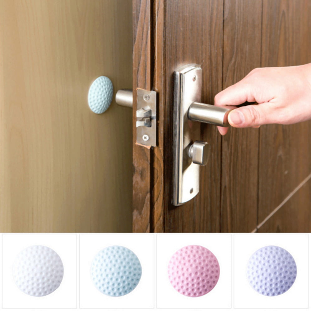 2~10x Rubber Round Wall Protector Self Adhesive Door Handle Bumper Guard Stopper 