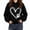 Black, variant on ITSAME Hoodie for Girls (1-10) Long Sleeve Pullover Loose Fit Heart Print Fall Casual Comfy Hooded Sweatshirt Size 5T