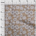 thumbnail image 2 of oneOone Cotton Cambric Brown Fabric Floral Diy Clothing Quilting Fabric Print Fabric By Yard 56 Inch Wide, 2 of 4