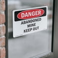 thumbnail image 4 of Abandoned Mine Keep Out OSHA Danger Vinyl Decal Label 5 Inch x 3.5 Inch - 5 Pack, 4 of 6