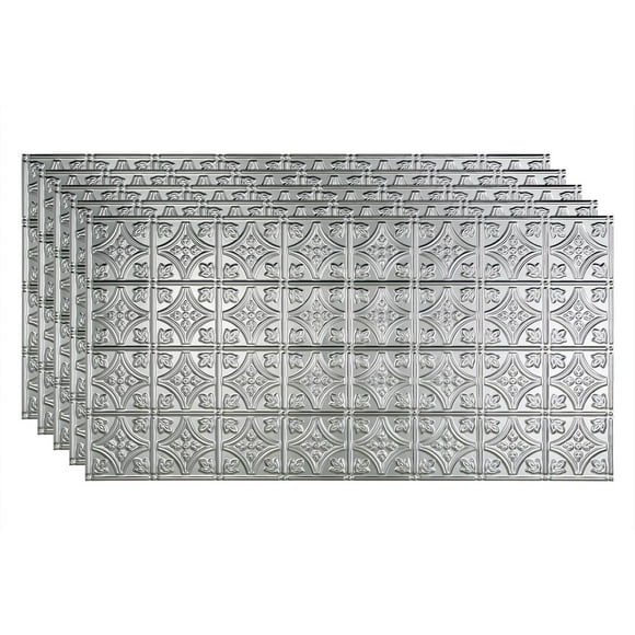 Fasde Traditionnel 1 Panneau de Plafond Décoratif en Aluminium Brossé de 2 Pieds x 4 Pieds (5 Pack)