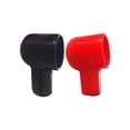 thumbnail image 3 of Cubiertas Protectoras Aislantes De Terminal De Batería Universal, Aislador De Energía Negro + Rojo Para Coche, Barco, Bicicleta 2 Uds., Serendint VI004618-00, 3 of 6