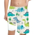 thumbnail image 1 of Sunnyoo Big Boys Cartoon Dinosaur Print Compression Liner Swim Trunks Beach Shorts, 1 of 4