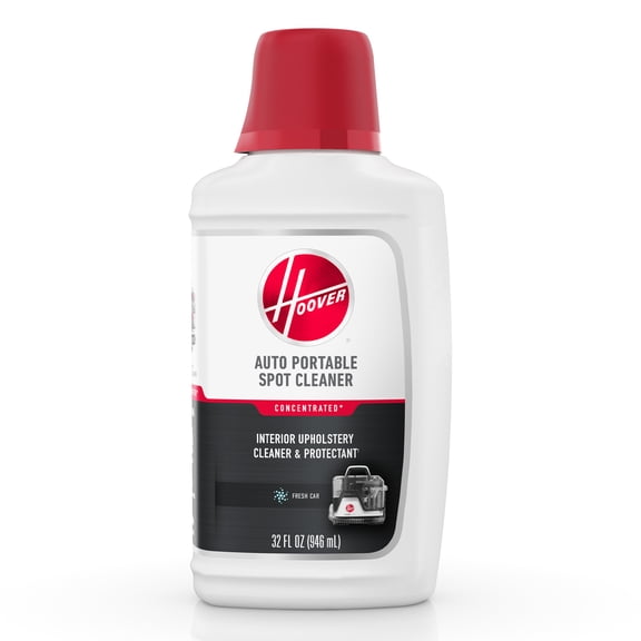 Hoover Auto Portable Spot Cleaning Solution, Fresh Car Scent, for Auto Interior, Seats, Floor Mats, Trunk, Protectant, Pet Messes, AH31717, 32 oz.