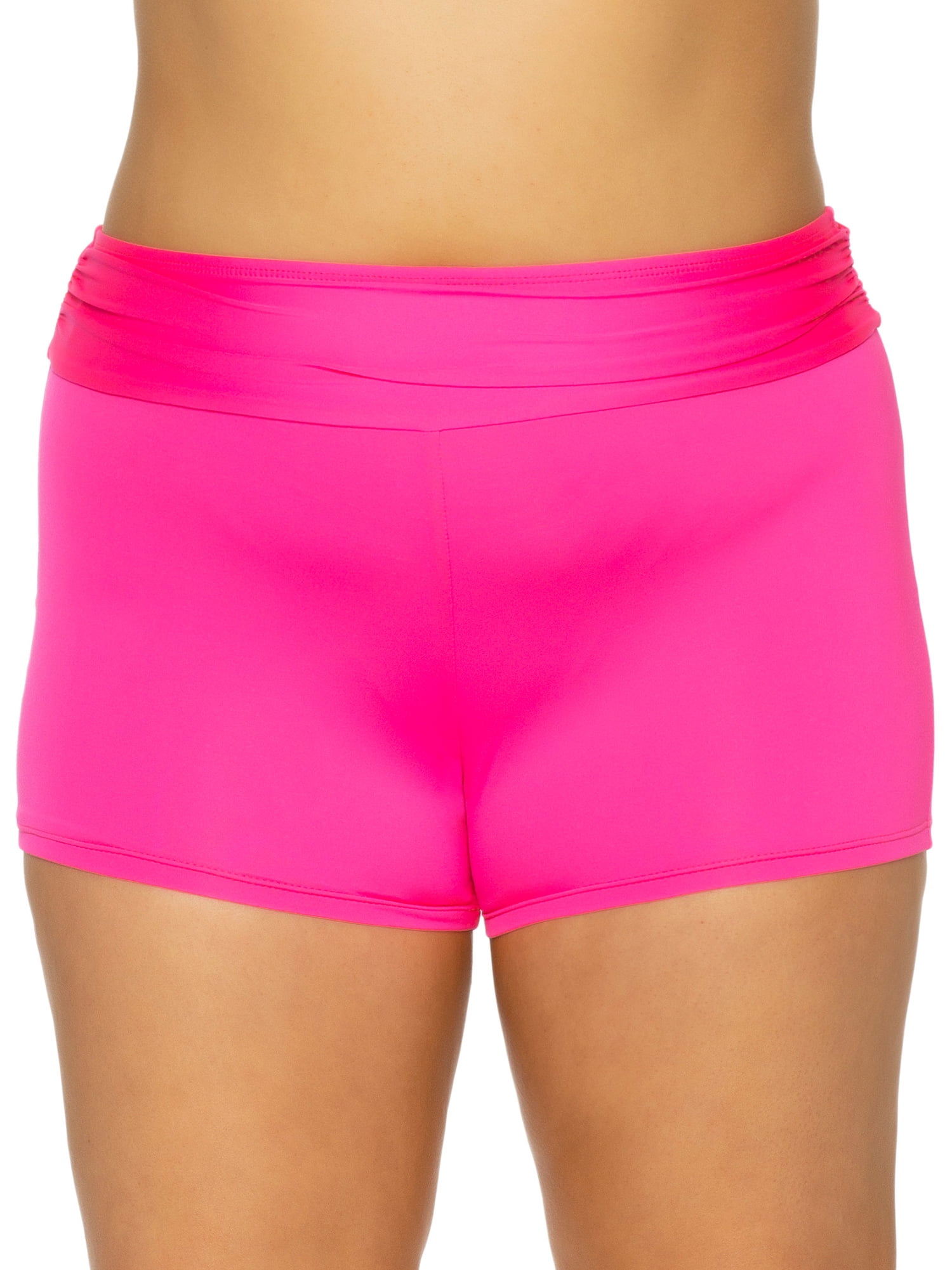 BCA Women's Plus Size Charlie Boyshort Swimsuit Bottom