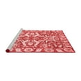 thumbnail image 2 of Ahgly Company Machine Washable Indoor Round Abstract Red Modern Area Rugs, 5' Round, 2 of 4