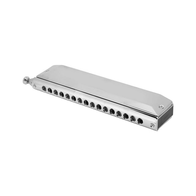 Harmonica Instrument, Silver Portable Mouth Organ Key Of C Accurate Metal For Beginner
