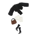 thumbnail image 1 of Conjunto de ropa para muñecas BJD 1/6, conjunto de muñeca con accesorios para niños, regalo de cumpleaños, escena, accesorio de fotografía, disfraz, negro, 1 of 8