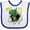 White and Royal, variant on Inktastic I'm One Dinosaur Boys or Girls Baby Bib