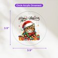 thumbnail image 4 of Merry Christmas Santa Exotic Shorthair Scarf Twinkling Lights Xmas Holiday Acrylic Round Ornament Cat Lover Kitten Owner Gifts Home Tree Decor - 00022, 4 of 4