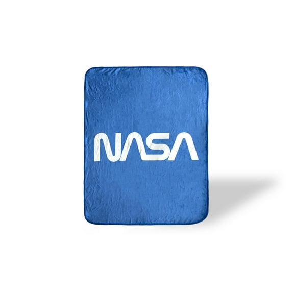NASA Logo Fleece Soft Throw Blanket | Large NASA Blanket | 60 x 45 Inches
