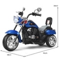 thumbnail image 3 of Costway Moto en Estilo Chopper para Niños Moto Montable Alimentada a Batería con Música Marcha Adelante y Atrás Conducción Realística Azul, 3 of 9