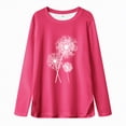 thumbnail image 4 of HCNTES Girls Long Sleeve T Shirts Kids Fall Tops Star Print Crewneck Basic Tees(Red,9-10 Years), 4 of 4