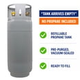 thumbnail image 2 of Flame King Empty Steel Forklift Propane Tank with Built-in Gauge, Rugged-Designed, 43.5 lbs, 2 of 6