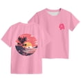 thumbnail image 2 of YDFCWXW Oversized Graphic Floral T Shirts for Teens Girls Loose Tees Preppy Clothes Casual Vintage Tops (Pink, 140), 2 of 7