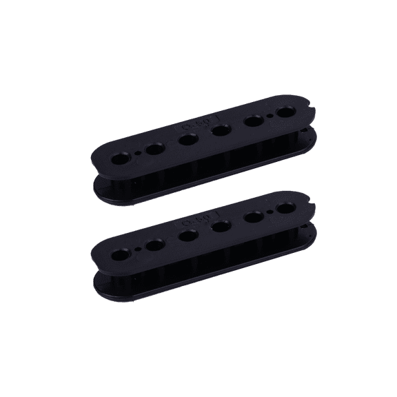 LOOKSEVEN 2 Pcs Black Humbucker Slug Side Bobbin 50mm Pole Spacing Humbucker Coil Pickup Bobbin for Electric Guitar Replacement