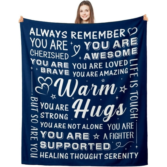 Cancer Comfort Gifts Hug Blanket for Him Her, Cancer Gifts for Men, Feel Better Gifts for Men, Life Comfort Blanket, Get Well Blanket 50x60, Get Well Soon Gifts Christmas Blanket