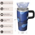 thumbnail image 3 of Camo 20oz Stainless Steel Tumbler with Handle and Straw – Insulated Travel Cup with Sliding Lid, 360° Full Wrap Printed Mug for Home, Outdoor & Sports Use, Camouflage, 3 of 6