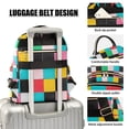 thumbnail image 3 of FORMRS Mini Backpack Purse for Women Travel Daypack Casual Shoulder Bag, Blue Checkered Pattern, 3 of 7