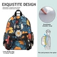 thumbnail image 5 of Pioneer Flower Floral Print Pattern Backpack for School,Cute School Bag,Schoolbag with Adjustable Shoulder Straps & Padded Back,15.25"x11.5"x5.25", 5 of 5