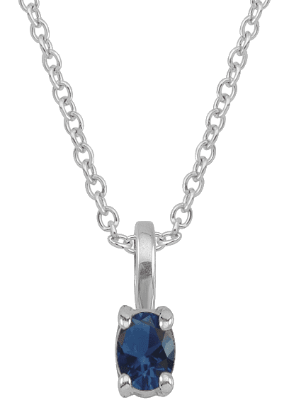 Personalized Oval drop pendant in 10k Gold by Jewlster