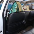 thumbnail image 5 of FUIALDOLG Teal Gold Agate Waterproof Car Seat Cover, Breathable Microfiber Front Cover, Non Slip for Cars Trucks and Driver Seats, 5 of 7