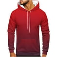 thumbnail image 2 of DDAPJ pyju Big and Tall Pullover Hoodies for Men Gradient Color Hooded Sweatshirt Loose Casual Drawstring Pullover Tops with Kangaroo Pocket Wine XXXXL, 2 of 6