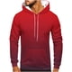 thumbnail image 1 of Sudadera con capucha para hombre, estilo casual, a la moda, con cuello redondo, bolsillos y estampado degradado, sudadera de manga larga con capucha, blusa de poliéster para hombre, 1 of 5