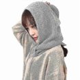 thumbnail image 3 of Women Winter Beanie Hat Cashmere Female Knitted Hooded Scarf Balaclava for Women Windproof Warm Wool Cap, 3 of 5