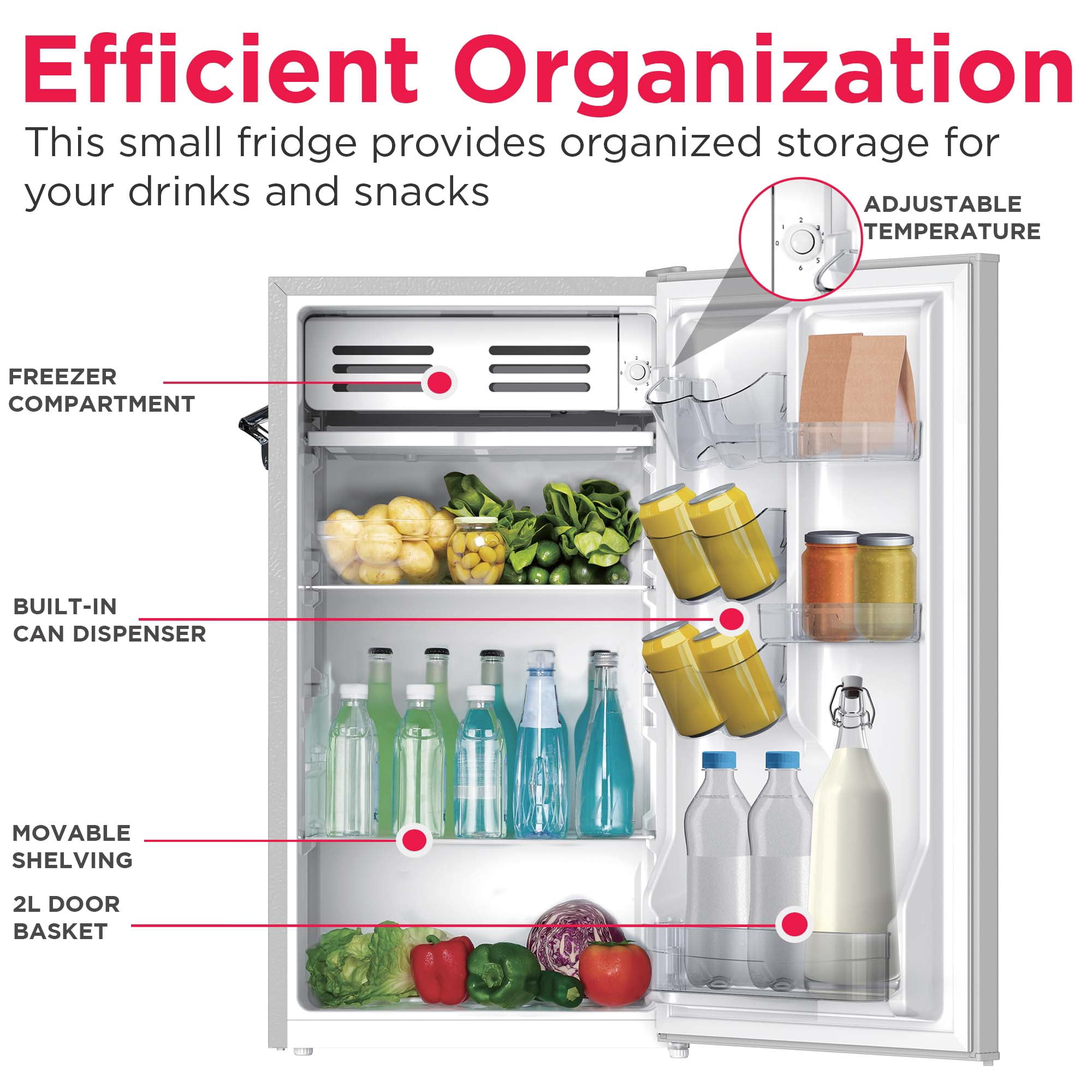 Frigidaire 3.2 Cu. ft. Retro Compact Refrigerator with Side Bottle Opener EFR376, Moonbeam