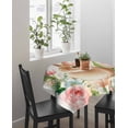 thumbnail image 4 of Easter Bunny Suqare Tablecloth - 54 x 54 Inch, Pink Tulip Flowers Rabbit Country Botanical Waterproof & StainResistant Tablecloth, Washable Oil-proof Table Cover for Dining/Party/Wedding/Buffet, 4 of 9