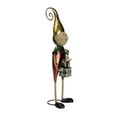 thumbnail image 4 of Plow & Hearth Metal Elf With Yellow Hat Christmas Garden Statue, 4 of 9