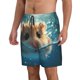 thumbnail image 2 of Balery Cute Swimming Guinea Pig Traje de Baño Estilo Hawaiano para Hombre, Shorts de Secado Rápido con Bolsillos-Small, 2 of 6