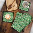 thumbnail image 5 of St. Patrick's Day and Clovers Green Kitchen Oven Mitt and Pot Holder Set 2 Pcs, Heat Resistant Up To 392 °F, for Baking, Cooking and Grilling, 5 of 6
