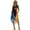 Blue and Orange Fire, variant on Womens Green Flames Dress Trendy Tank Sleeveless Dresses with Pocket Casual Tshirt Skirt Loose Fit Cocktail Dresses,2XL